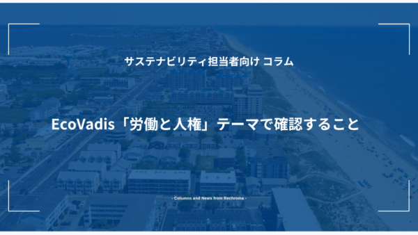 EcoVadis「労働と人権」テーマで確認すること