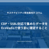 CDP・SSBJ対応で集めたデータをEcoVadisで使う前に確認すること