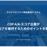 CDP A/A-スコア企業がスコアを維持するためのポイントを解説