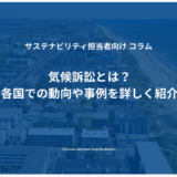 気候訴訟とは？各国での動向や事例を詳しく紹介