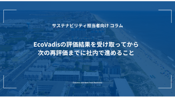 EcoVadisの評価結果を受け取ってから次の再評価までに社内で進めること
